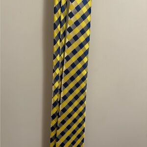 Unknown Brand Yellow and Blue Checkered Tie